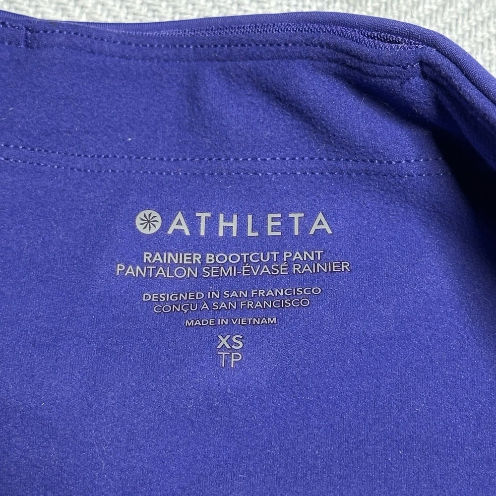 Athleta Rainier Bootcut Pants Womens Size XS Purple Flare High Rise Athleisure - Picture 3 of 16